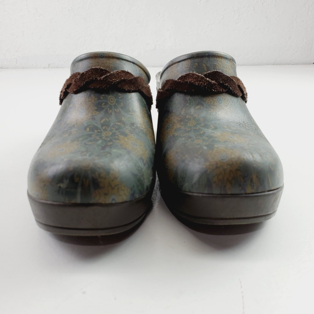 CROCS Women Sarah Crosslite Floral Dual Comfort Heel Clogs Mules  Size W7 - Picture 2 of 10